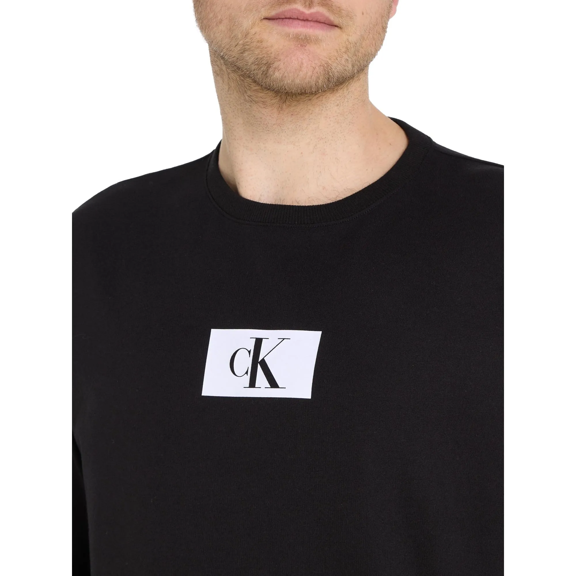 Calvin Klein CK 96 Terry Lounge Long Sleeve Sweatshirt - Black