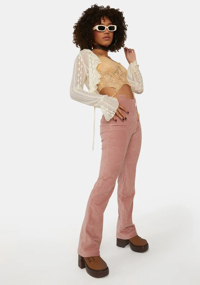 Corduroy Zip Pants