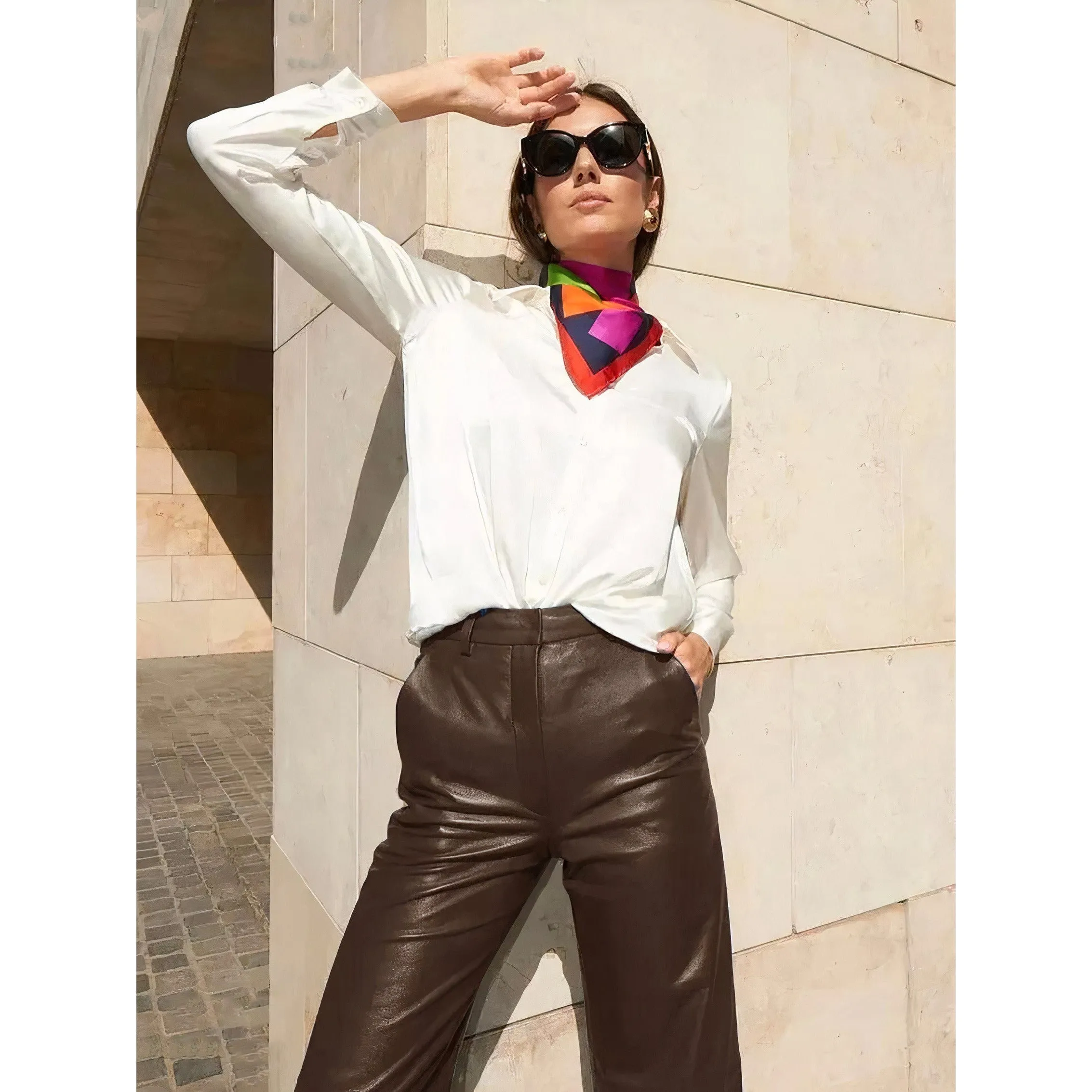 Elegant Slim High Waist Trousers