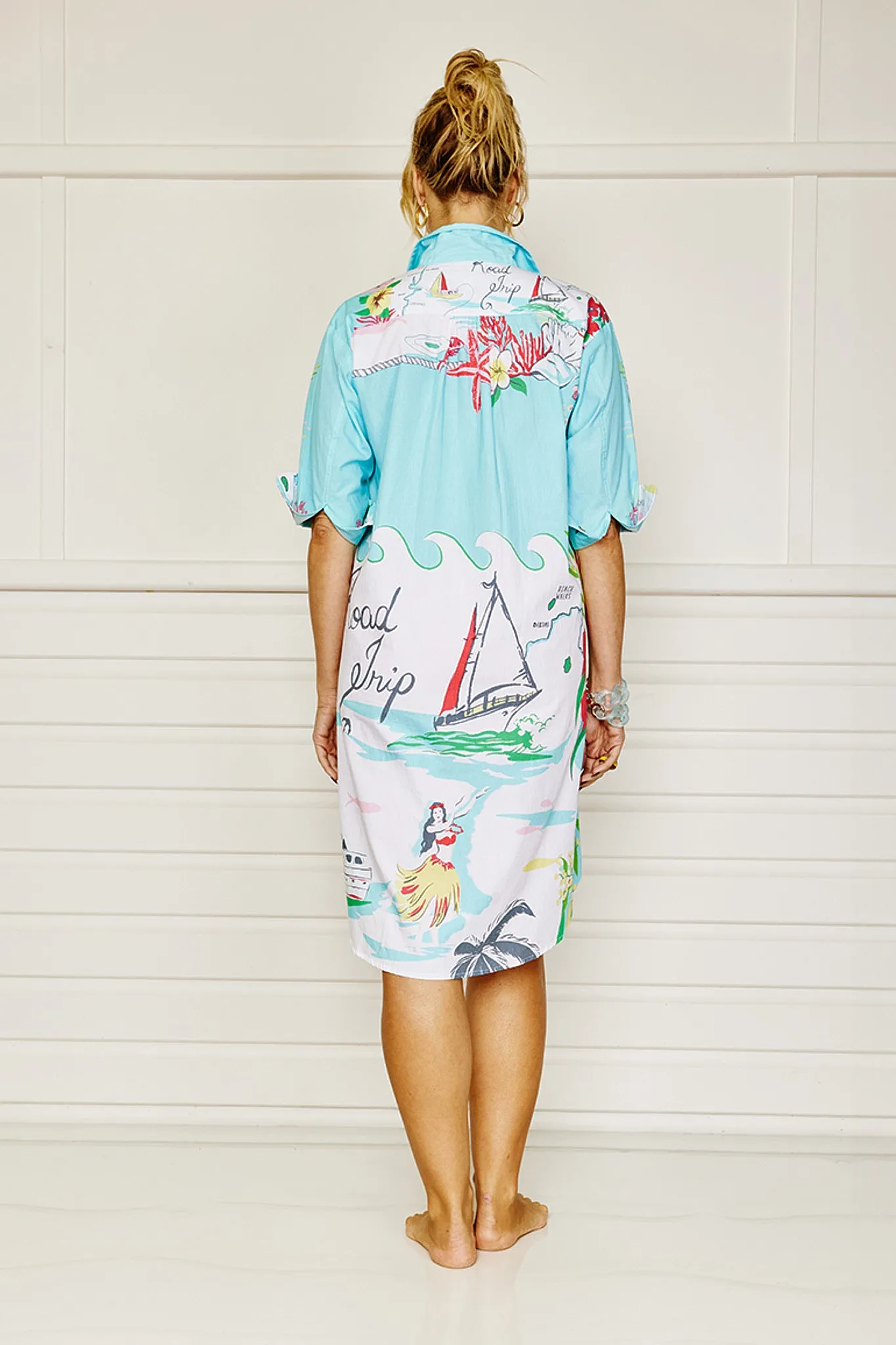 Hibiscus Map Shirtdress - Mandalay Designs