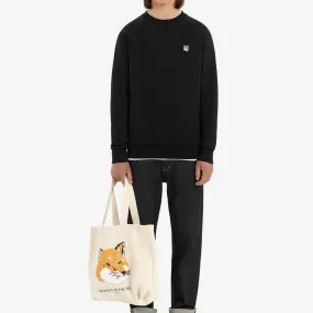 Men Fox Head Patch Classic Sweatshirt - Black