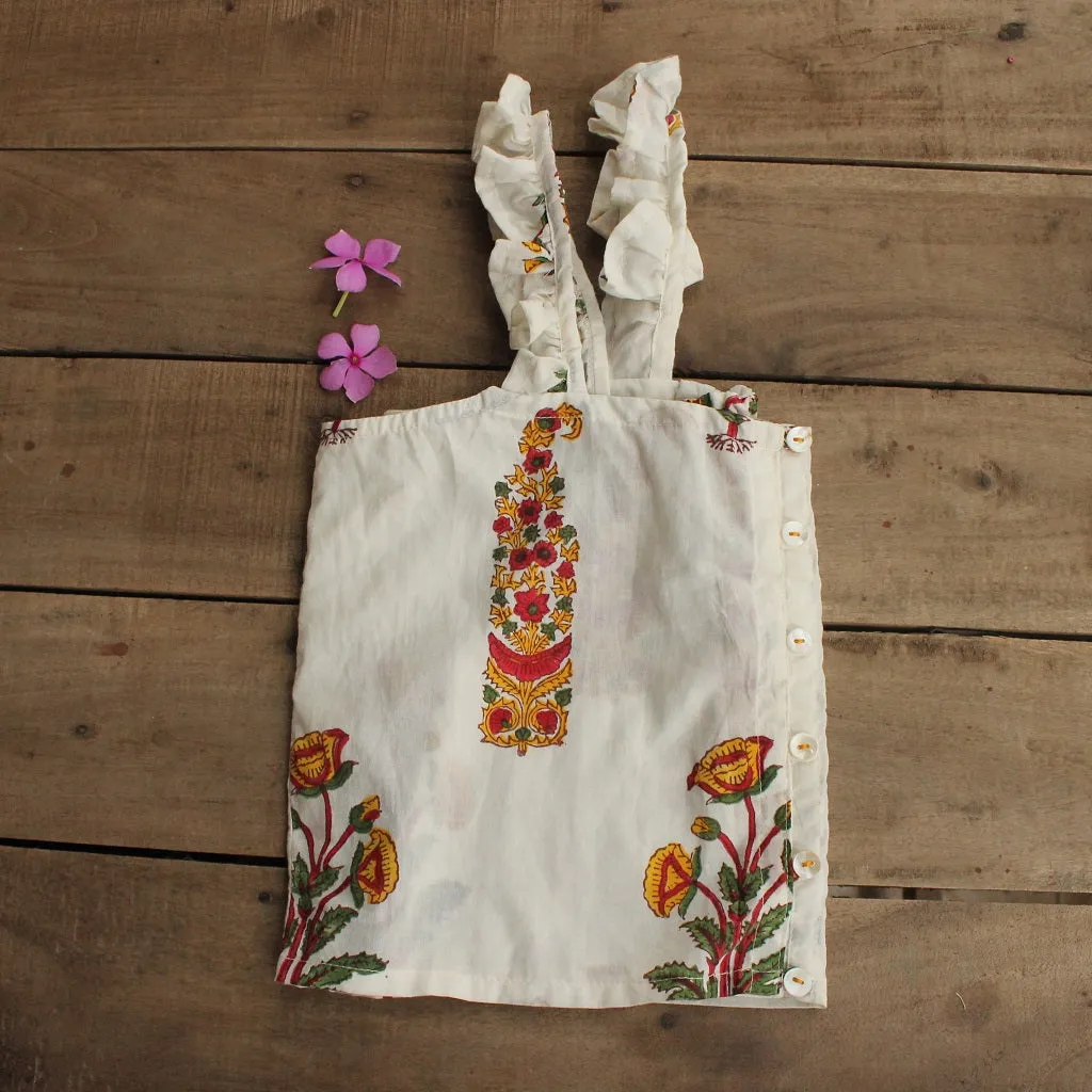 Mughal ivory crop top