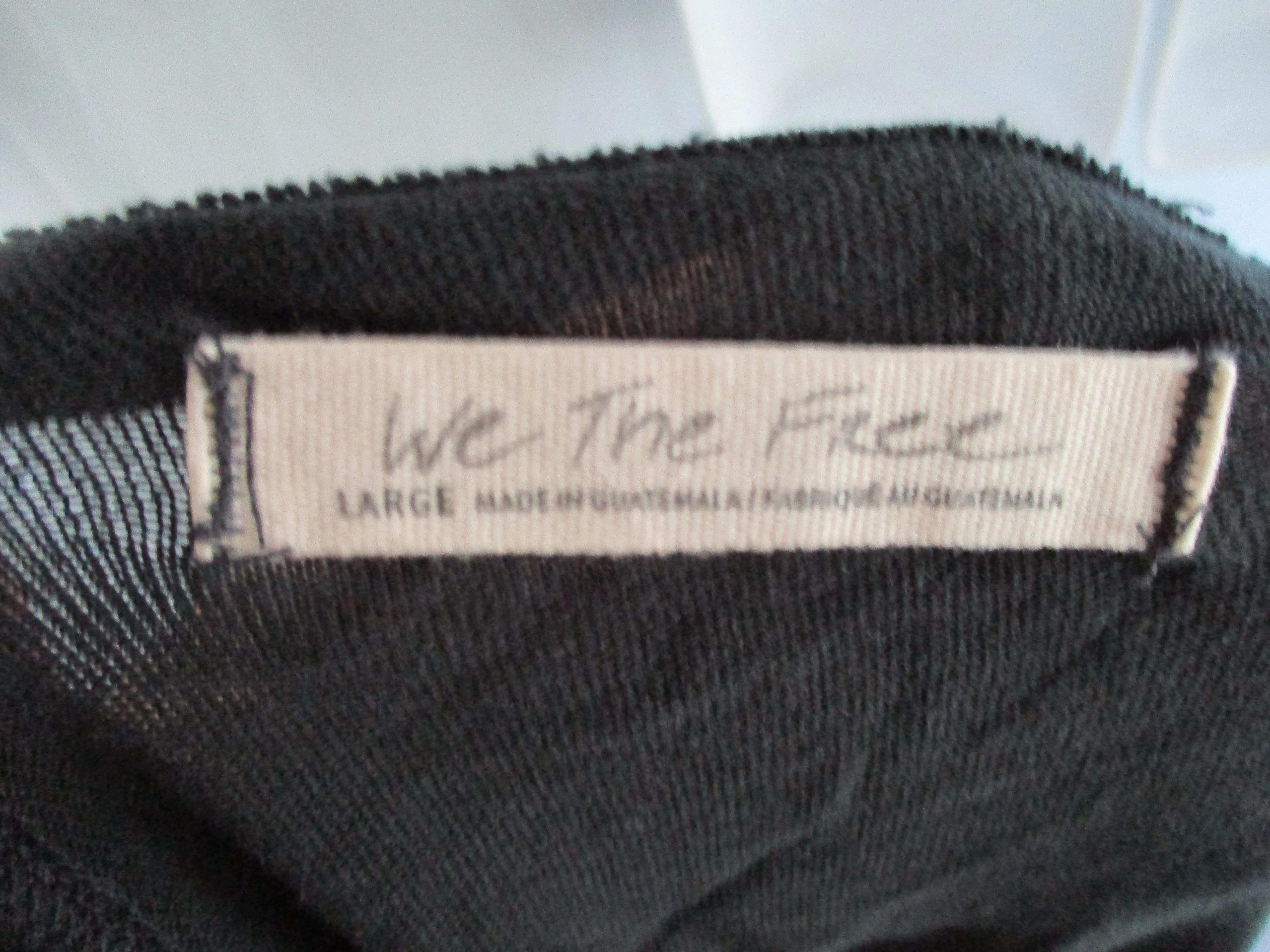 NEW WE THE FREE PEOPLE Oversize Tee 100% Cotton T-Shirt Top L BLACK
